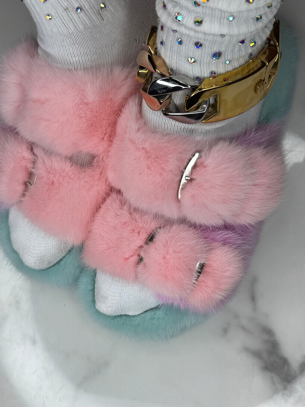 Oversized Mink OUTDOOR Slides