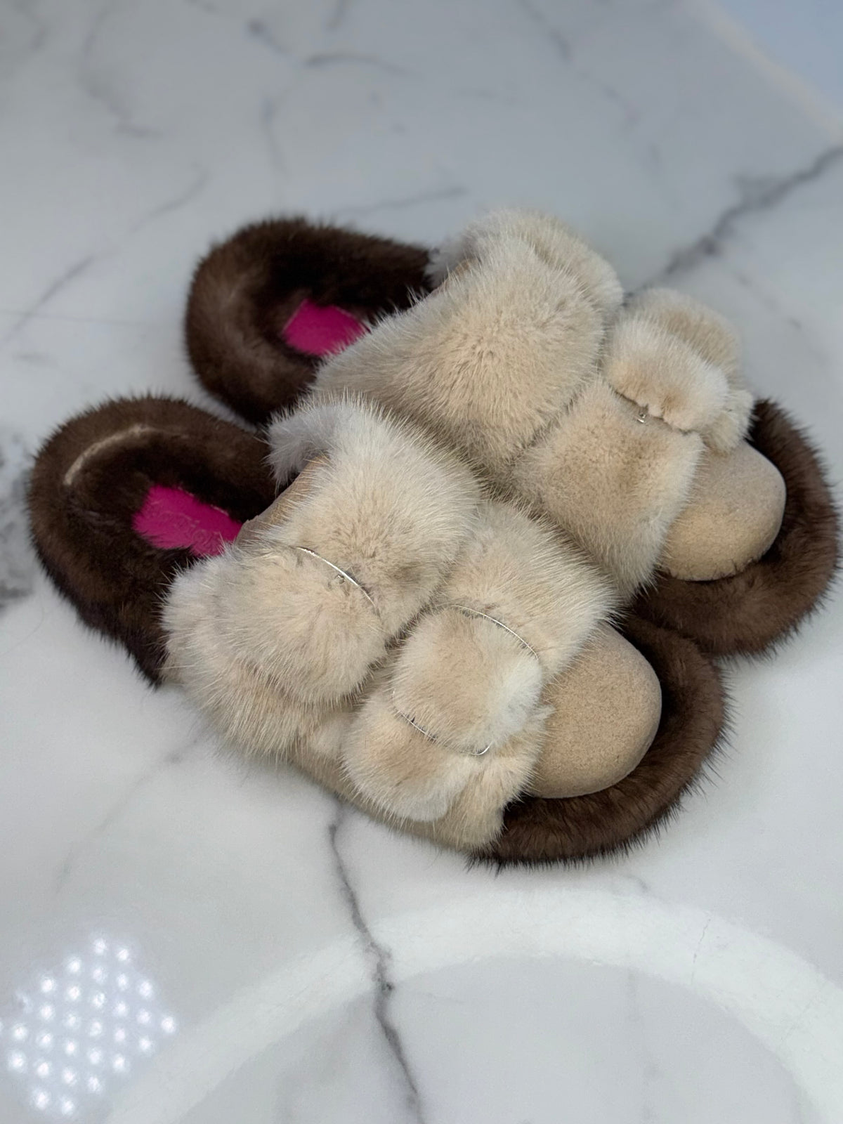 Oversized Mink OUTDOOR Slides