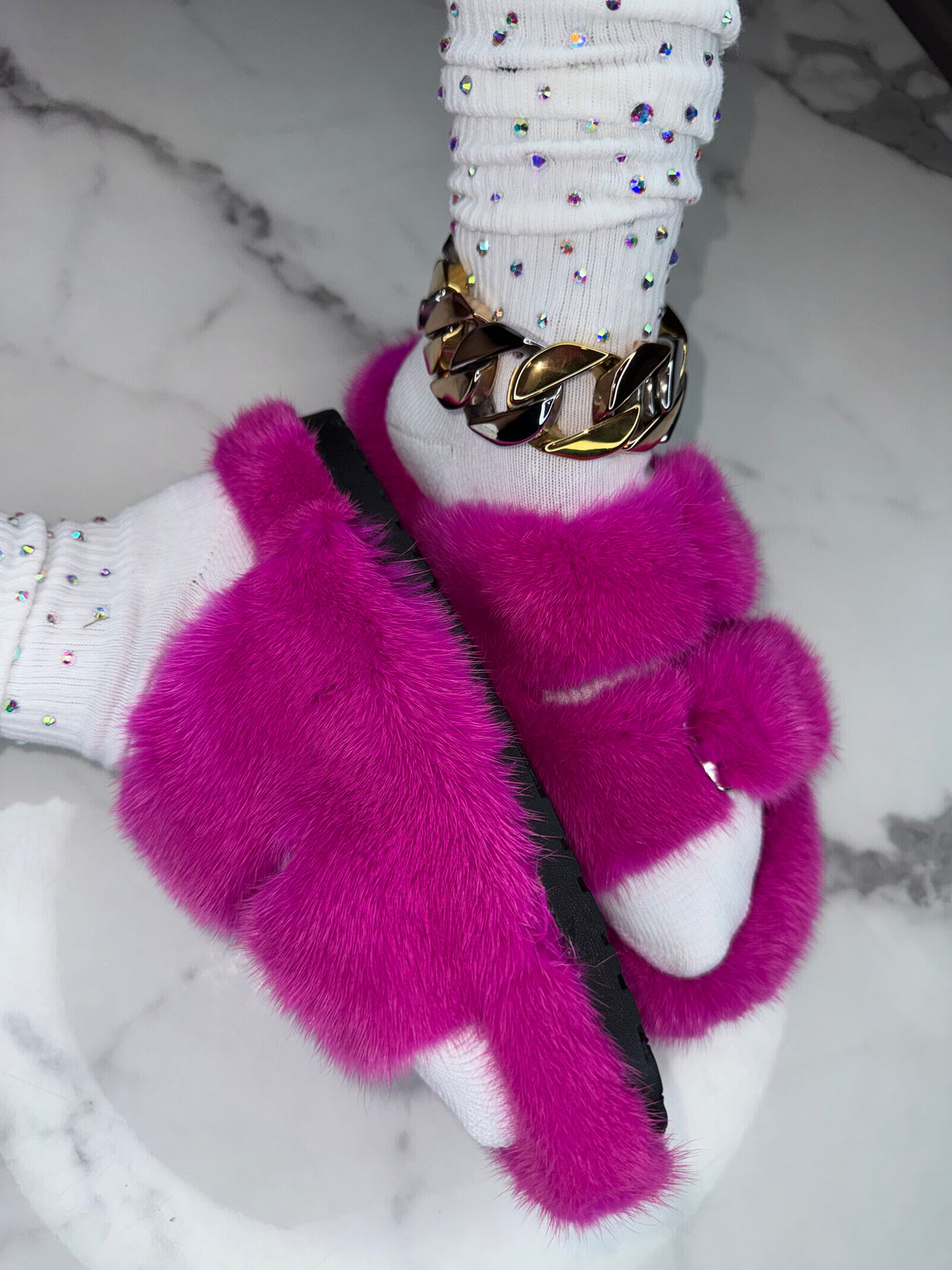 Oversized Mink OUTDOOR Slides