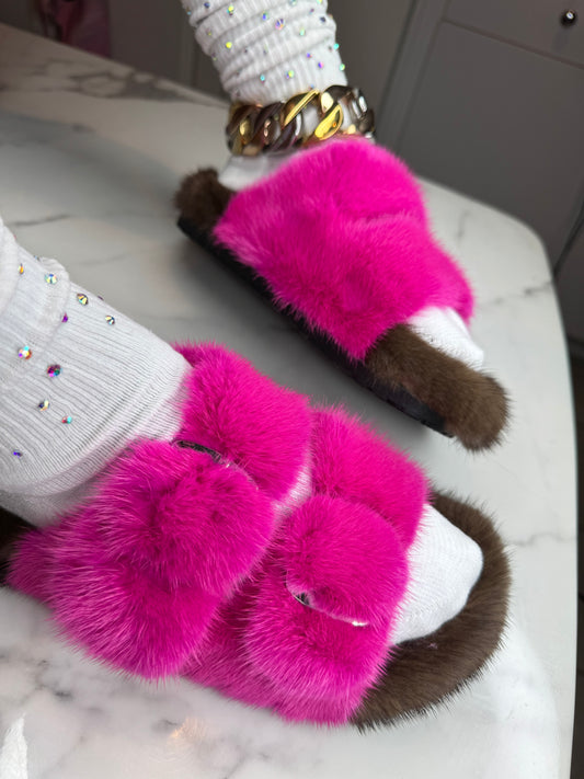 Oversized Mink OUTDOOR Slides