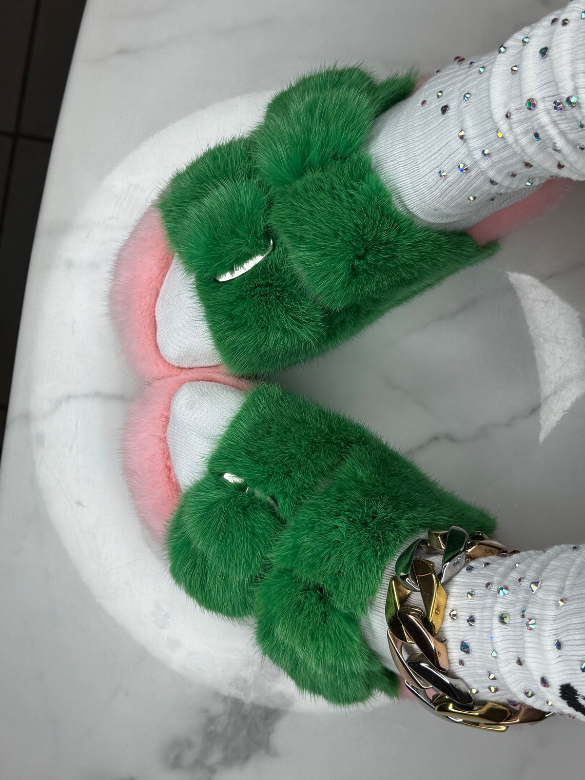 Oversized Mink OUTDOOR Slides