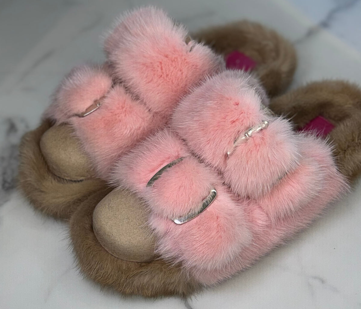 Oversized Mink OUTDOOR Slides