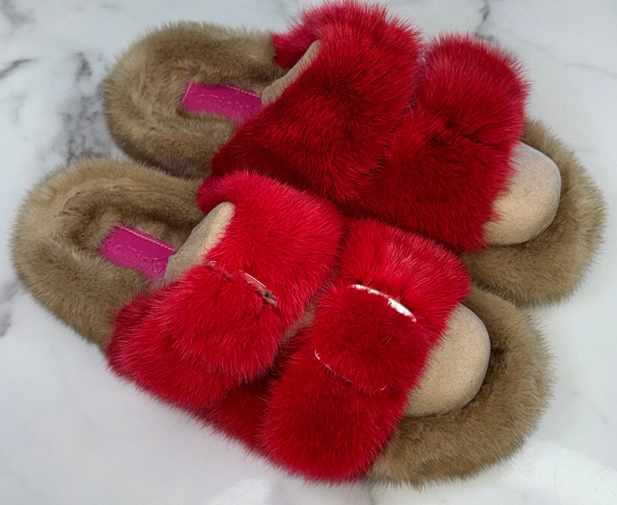 Oversized Mink OUTDOOR Slides