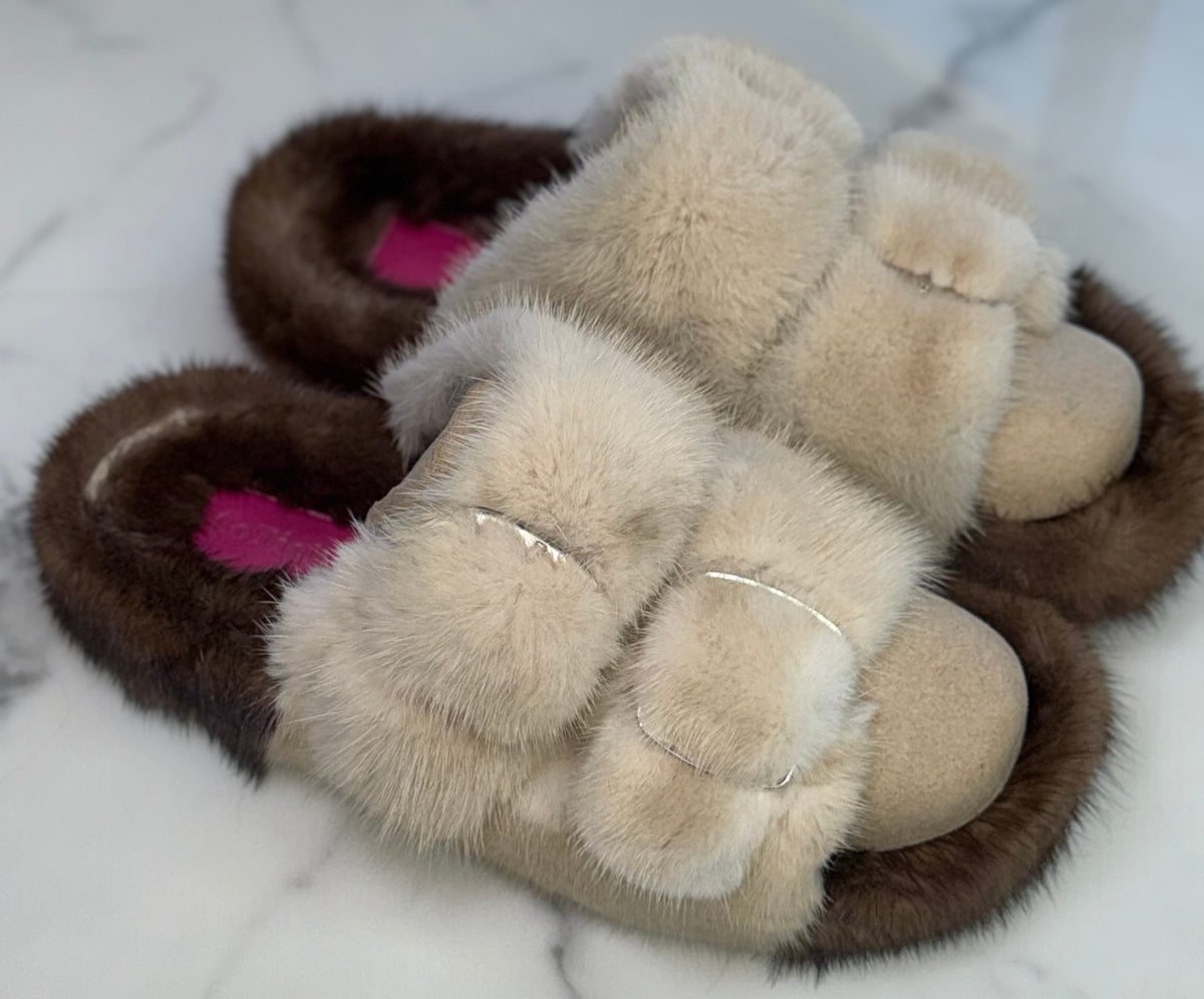 Oversized Mink OUTDOOR Slides