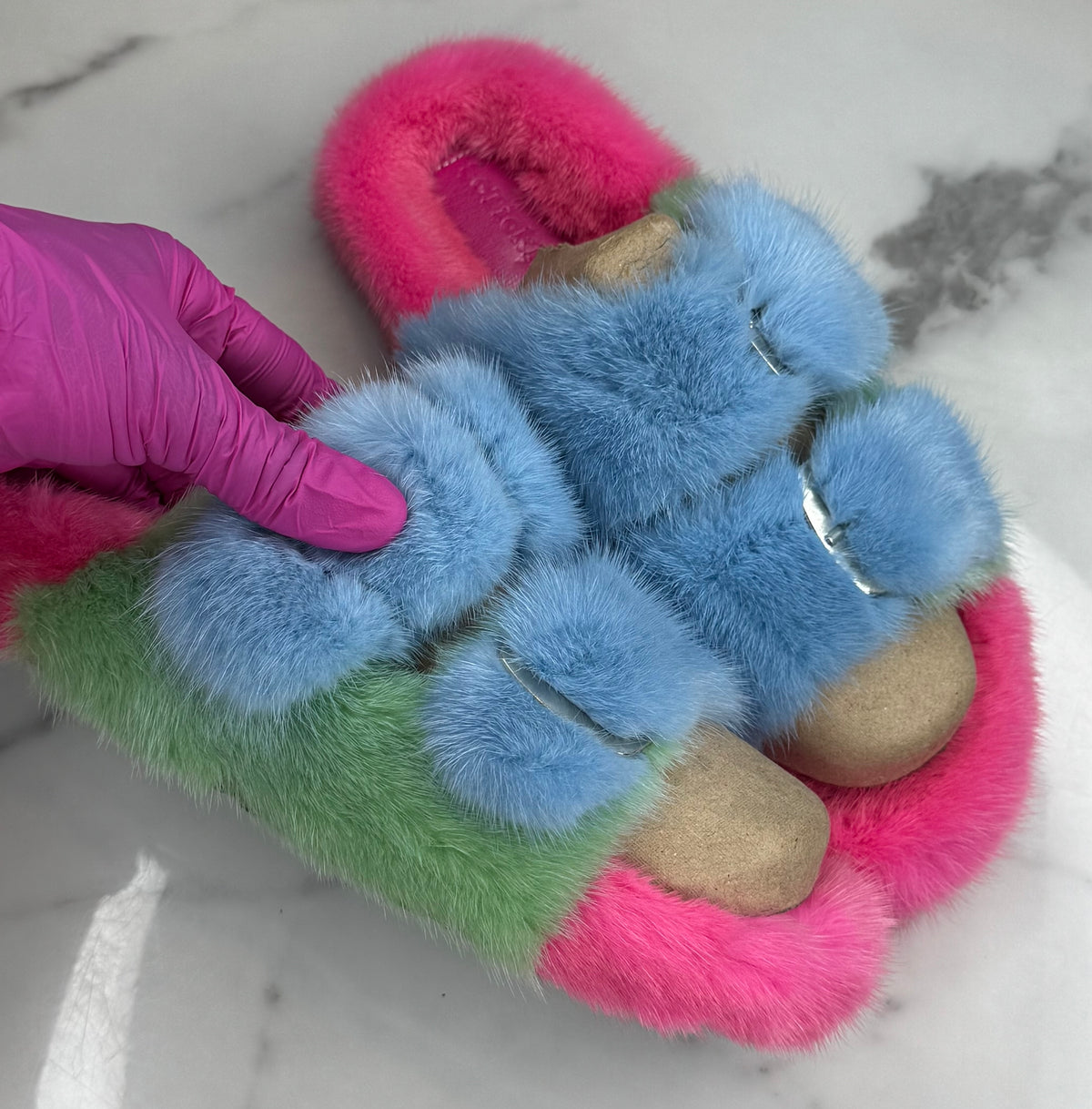 Oversized Mink OUTDOOR Slides
